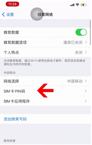 夹江苹果14维修网分享如何给iPhone14的SIM卡设置密码 