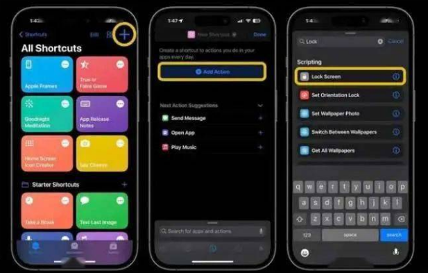 夹江苹果14锁屏维修店分享iPhone14升级iOS16.4后如何创建锁屏快捷方式 