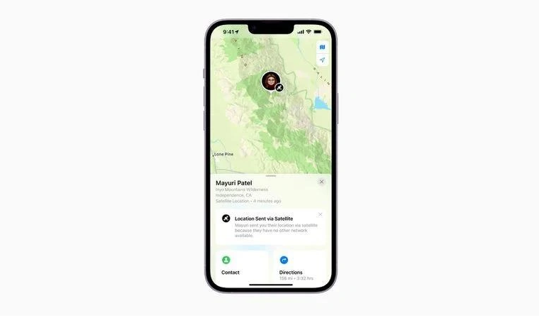 夹江苹果14维修分享iPhone14系列中 FindMy功能通过卫星分享位置方法教程 